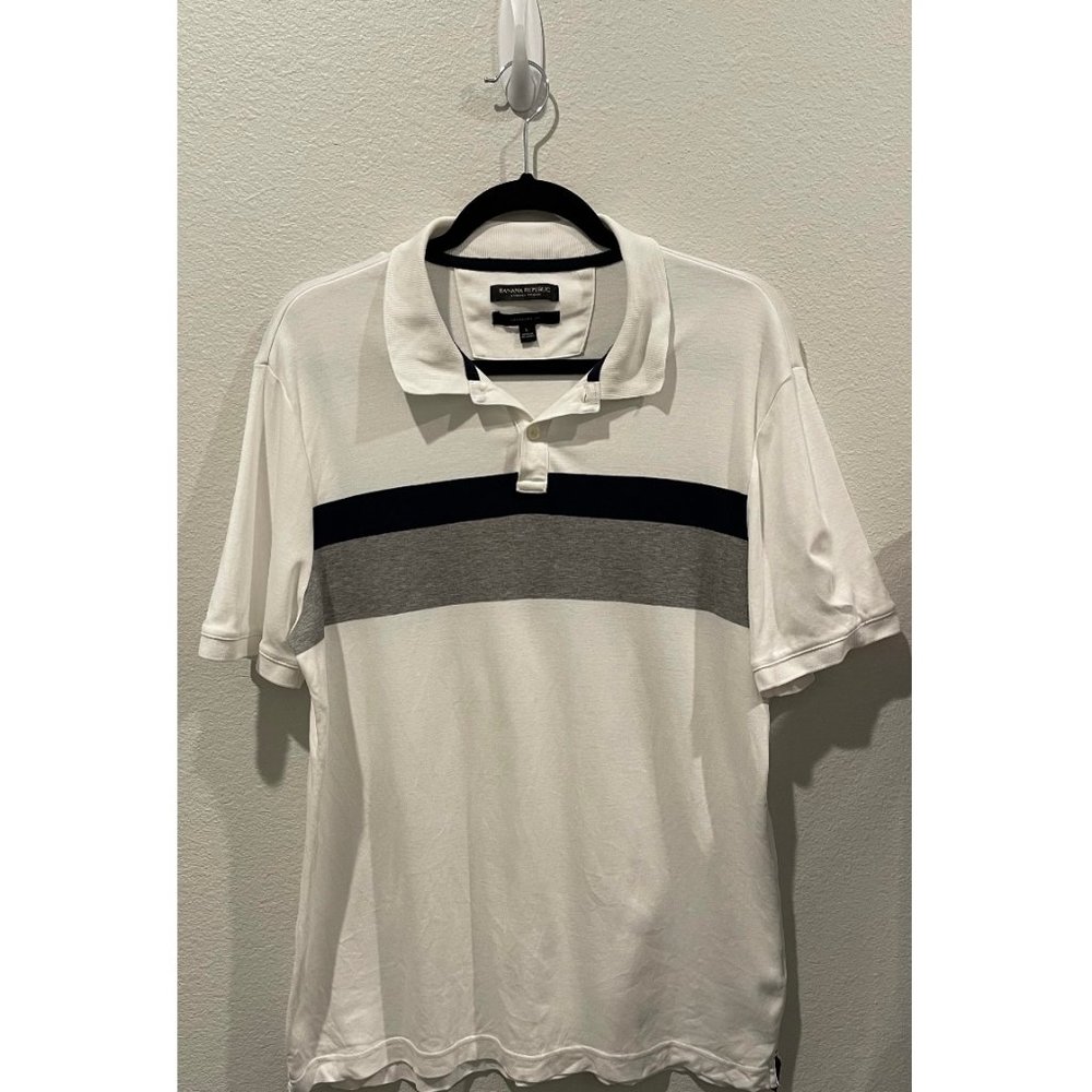 BANANA REPUBLIC Luxury Touch Stripe Polo